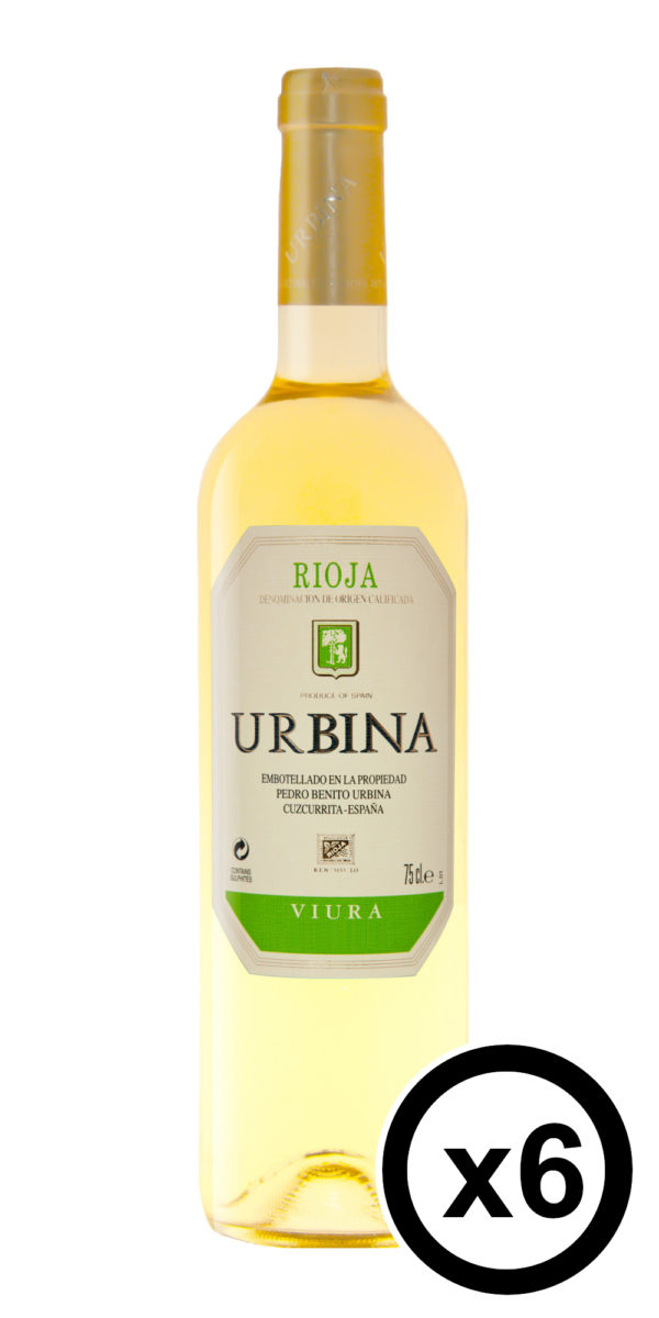 x6 botella Urbina Viura Bodega Rioja