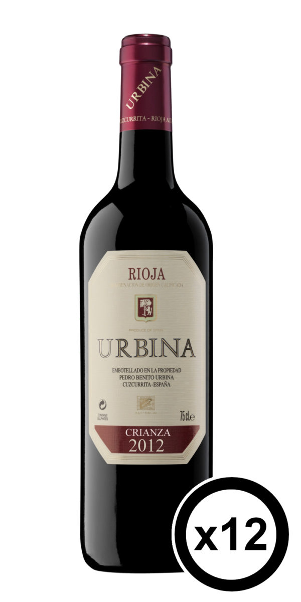 x12 Botella Urbina Crianza 2012