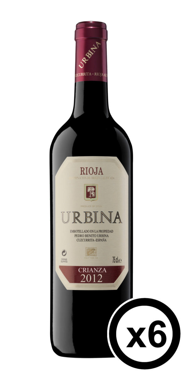 x6 Botella Urbina Crianza 2012