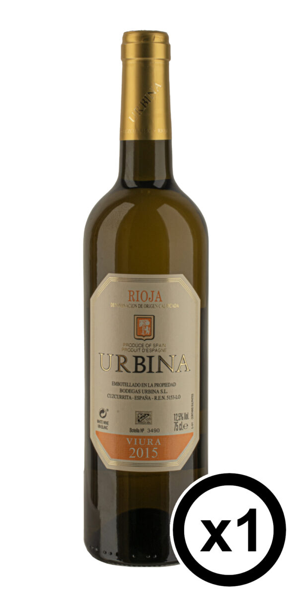 x1 Botella Urbina Viura Crianza 2015