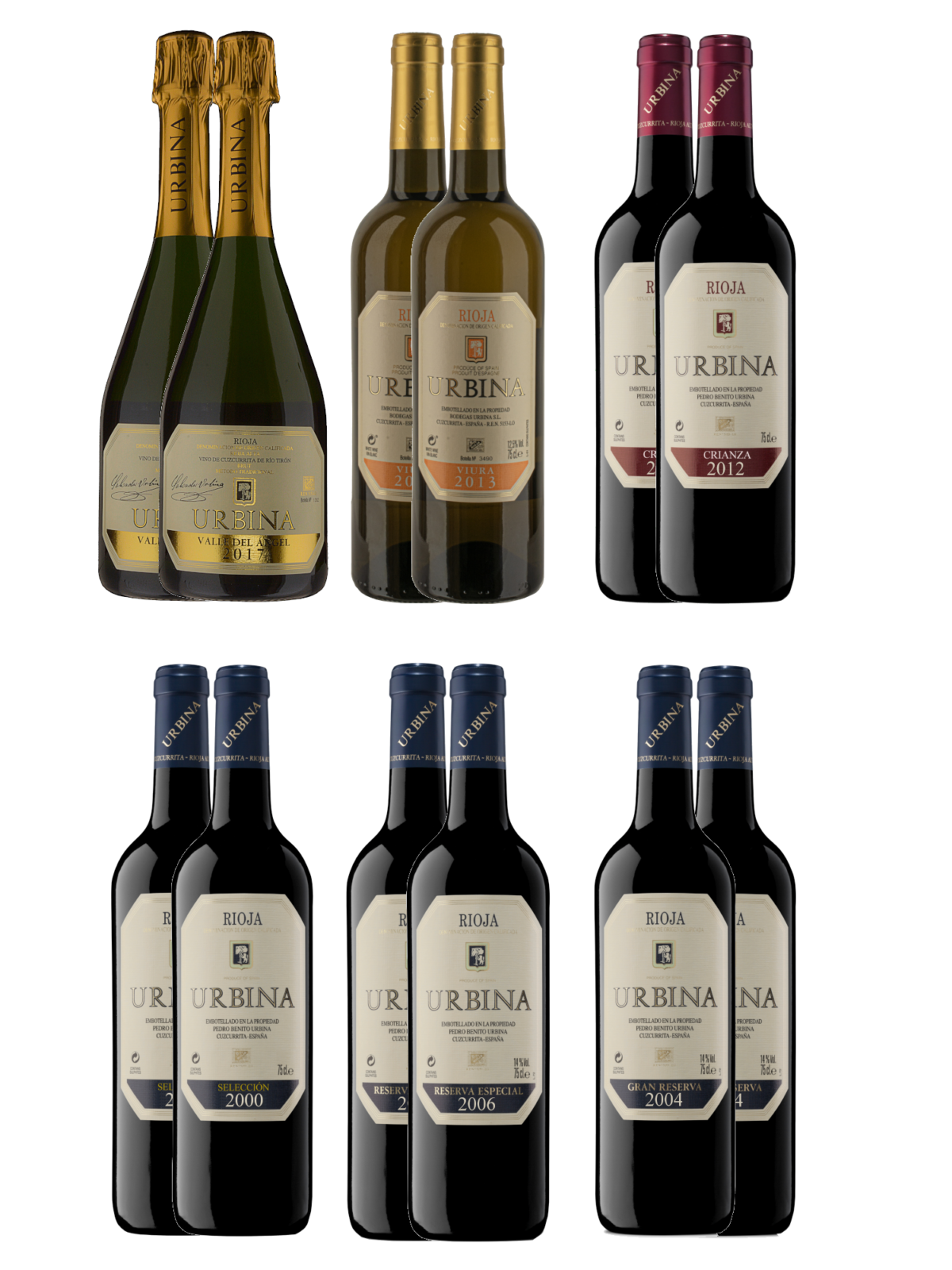 Urbina 12 x Pack Degustación de vino DOC Rioja