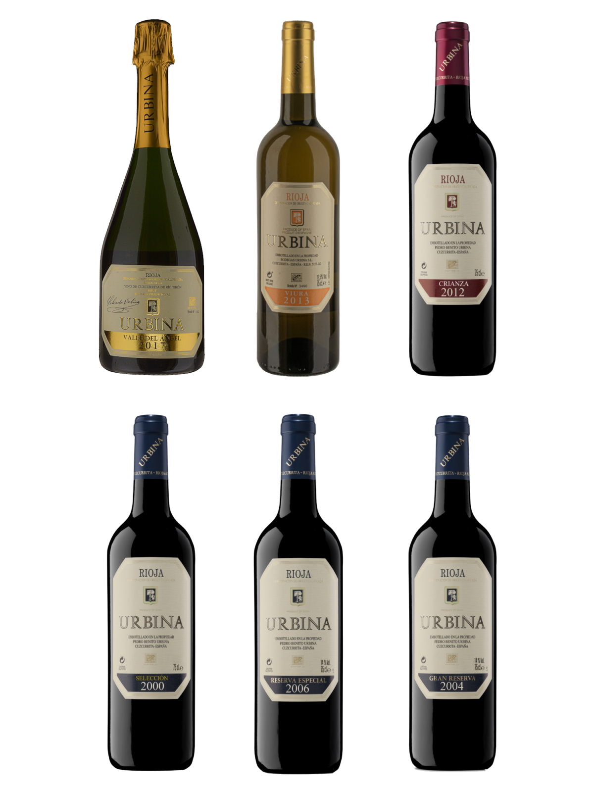 Urbina 6 x Pack Degustación de vino DOC Rioja Urbina 6 x Pack Degustación de vino DOC Rioja