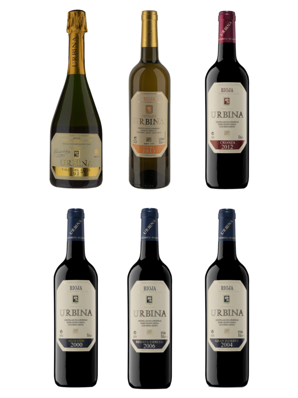 Urbina 6 x Pack Degustación de vino DOC Rioja